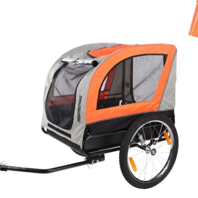 Flamingo Remorque de vélo Jonene Gris/Orange