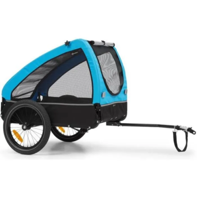 Remorque de vélo pour chien Klarfit Husky – 250L – 600D – Bleue