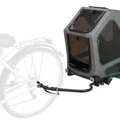 Remorque pour Vélo TRIXIE – Gris/Sauge – Jusqu&rsquo;à 35 kg